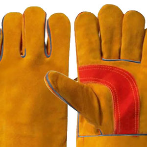 Guantes de cuero cómodos de dedo completo de alta calidad 100%, colores y tamaños personalizables, guantes de seguridad para soldar - Product Image 5