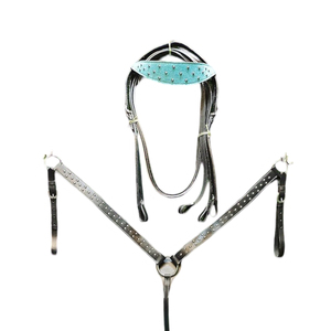 พนักพิงศีรษะม้าแบบตะวันตกที่มีสายจูงม้าแบบทนทานสำหรับขี่ม้า - Product Image 4