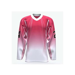 Nuevo sublimado Se puede personalizar el diseño y el logotipo higroscópico sudor reversible jersey de hockey sobre hielo - Product Image 2