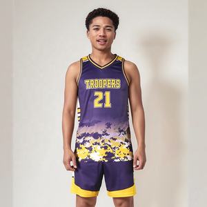 2026 Customized High Quality Breathable Plus <b>Size</b> Adult <b>Basketball</b> Uniform Latest Design - Product Image 5