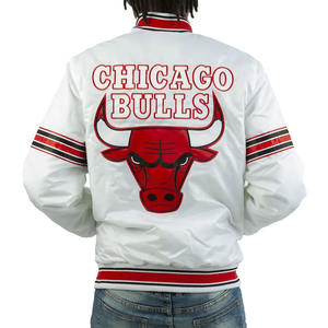 Veste de baseball en satin à panneaux personnalisés avec logos brodés, veste universitaire bombardier de sport unisexe pour hommes et femmes - Product Image 6