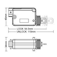 Actionneur de serrure de porte de voiture Promata Renault, remplacement, plastique ABS, étanche IP67, DC 12V, alarme antivol