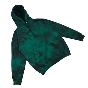 Sudadera con Capucha Verde Tie-Dye Personalizada de Moda, 100% Algodón, Estilo Pullover Unisex - Product Image 3