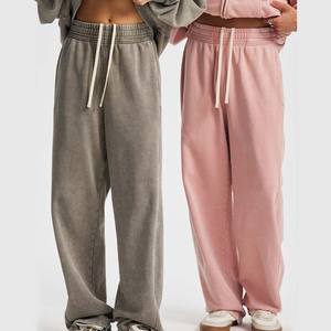 กางเกงวอร์มทรงหลวมสำหรับผู้หญิงกางเกงขาตรงทรงท่อโอเวอร์ไซส์ผลิตตามสั่ง - Product Image 5