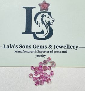 พลอยไพลินสีชมพูอ่อนทรงกลมเจียระไนแบบเพชร ขนาด 3-3.5 มม. คุณภาพดีเยี่ยม แท้ 100% สำหรับทำสร้อยข้อมือและสร้อยคอ - Product Image 5