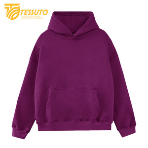 เสื้อฮู้ดผ้าฟลีซแบบสวมหัวสำหรับผู้ชายทรงโอเวอร์ไซส์ผ้าคอตตอน100% พิมพ์ลายแบบ DIY - Product Image 1