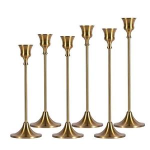 แท่นวางเทียนแบบเรียวสไตล์หรูหราที่วางเทียนดีไซน์โลหะสีทองสำหรับตกแต่งคริสต์มาส - Product Image 5