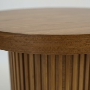 Mesa de Centro Moderna Cuadrada con una Pata de Pilar, Color Marrón Claro, Lujo Moderno, Color Dinámico Moderno - Product Image 6