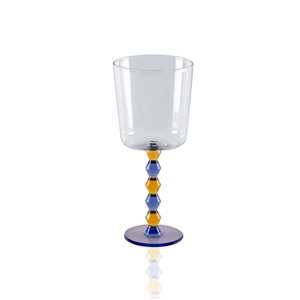 Verre à vin bleu 300ml perle pour vin rouge élégant et élégant - Product Image 1