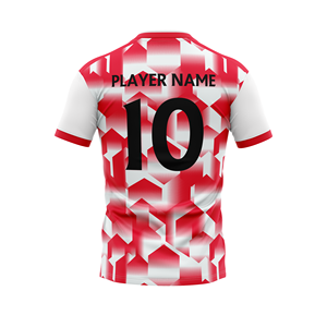 Ropa Deportiva OEM/ODM, Jersey de Fútbol Sublimado para Adultos, Diseño de Logotipo de Club Personalizado, Adhesivo de Transferencia de Calor, 100% Poliéster - Product Image 3