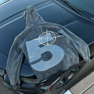 Fabricants Logo personnalisé Automne Fermeture à glissière Oversize Streetwear Coton lourd Hommes 3D Sweat à capuche avec impression bouffante - Product Image 6