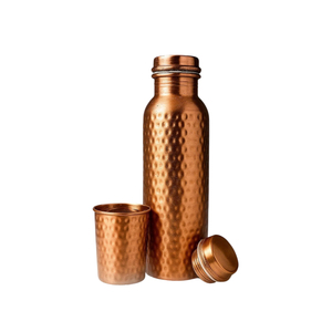 Botella de Agua Clásica de Cobre Puro, Hecha a Mano, Hermética, Recipiente Ayurvédico para Beber, Diseño Moderno con Tapa de Rosca a Precio Económico - Product Image 3