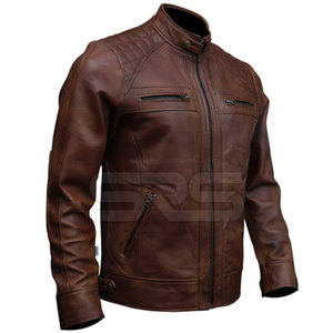 La chaqueta de moto de Cuero 100% más vendida para hombre, chaqueta de invierno transpirable con diseño personalizado - Product Image 3