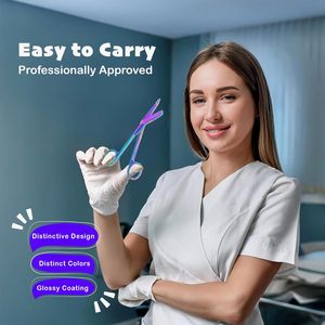 LISTER 5.5 Inch Manual Stainless Steel Scissors Customized Color Mirror <b>Polish</b> Finish CE Certified Surgical Instrument Basis - Product Image 4