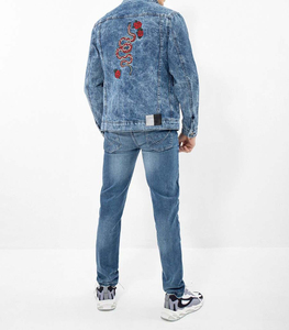 Vestes en jean décontractées pour hommes de haute qualité - Teinture unie, ajustables, écologiques et respirantes, 100% coton - Product Image 3