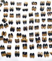 Lot en vrac de paires d'agates racine de palmier 100% naturelles, faites à la main, pierres précieuses en vrac assorties, formes et tailles variées pour la fabrication de bijoux