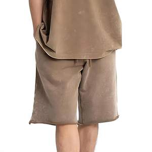 Conjunto de 2 piezas de camiseta personalizada con estampado ácido y pantalones cortos deportivos informales para hombre - Product Image 5