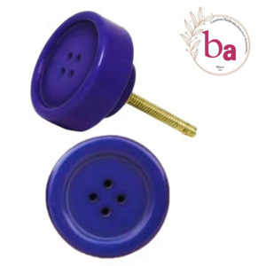 Boutons d'armoire à boutons modernes bleu royal et poignée de traction pour commode à tiroirs - Product Image 1