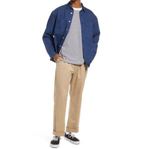 Haute qualité fabriqué vêtements décontractés à manches longues hommes chemises en jean/bonne vente mode hommes chemises en jean avec bouton vers le haut - Product Image 2