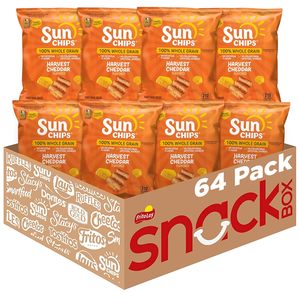 SunChips Chips de Cereales Integrales 100%, Sabor Cheddar, Bolsa de 1.5 oz, Paquete de 64 - Product Image 1