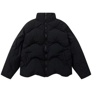 Veste matelassée d'hiver pour homme, nouvelle mode, couleur unie, imperméable, décontractée, streetwear, vintage, coupe slim, logo sur le devant - Product Image 5