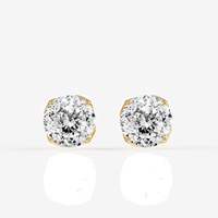 Pendientes de Diamante Moissanita con Corte Brillante Redondo, Engastados en Plata con Baño de Rodio, Certificados, Elegantes y Únicos, Joyería de Compromiso