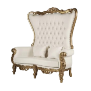 เก้าอี้ไม้สองที่นั่งสไตล์คลาสสิกสำหรับห้องนั่งเล่นงานแต่งงานงานเลี้ยงเฟอร์นิเจอร์โรงแรมโบราณ - Product Image 3