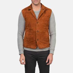 Gilet en daim personnalisé pour homme avec motif 3D, style décontracté automne, imperméable et respirant - Product Image 6