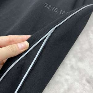 Nouveau design, pantalon de survêtement d'hiver réfléchissant à lacets et à rayures, essentiel, empilé, pour hommes, jogging en molleton français de qualité supérieure - Product Image 3