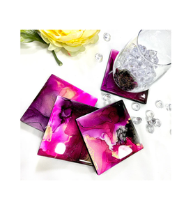 Posavasos de flores de resina de alta calidad, 2 uds., posavasos coloridos para tazas de café, posavasos de vino, juegos de bebidas de té, Hotel para vender - Product Image 5