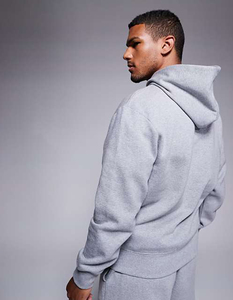 เสื้อฮู้ดผ้าฝ้าย100% สำหรับผู้ชาย, เสื้อฮู้ดผ้าฝ้ายแบบสวมหัวสำหรับทุกเพศเสื้อกันหนาวมีฮู้ดแบบหนาออกแบบโลโก้ได้ตามต้องการ - Product Image 5