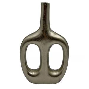 Jarrón de suelo grande con diseño de metal con acabado dorado de latón de estilo único para sala de estar o comedor de entrada a precios razonables - Product Image 4