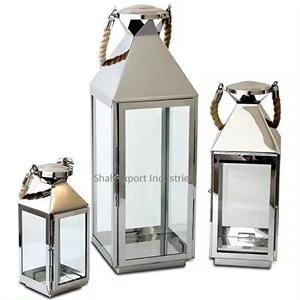 High Quality Stainless Steel and Glass Hanging Candle <b>Lantern</b> Shiny <b>Copper</b> Finished for Wedding & Christmas Decor - Product Image 5