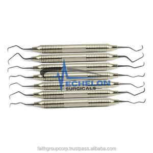 Ensemble de 7 curettes Gracey de qualité supérieure pour la chirurgie dentaire, l'hygiène dentaire, le planage des racines, le détartrage, curettes Gracey pour la chirurgie dentaire - Product Image 1