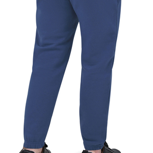 Personalizable M azul liso pantalones de chándal cómodo cintura elástica Casual poliéster algodón pantalones frente plano pantalones de los hombres - Product Image 6