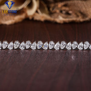 10,00 TDW Pera Cut Diamond Tennis Bracelet Classic 18K Oro blanco para fiesta de compromiso Boda o regalo - Product Image 3