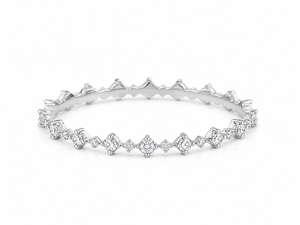 Anillo de Eternidad de Oro Blanco de 18K para Mujer, Corte Brillante Redondo, Diamante Cultivado en Laboratorio, Certificado IGI, Uso Diario, Estilo Minimalista - Product Image 3