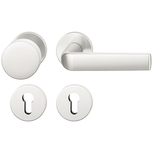 1267 Rosette Set Minimalist 12 Round Aluminium PZ DIN L/R Flat <b>D</b>/K FSB Furniture Handles & Knobs <b>Model</b> 0105 for Cabinets - Product Image 3