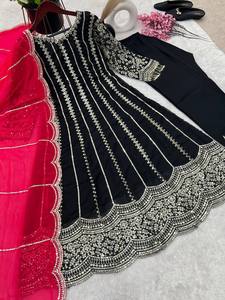 Robe de travail de séquence de broderie lourde avec bas entièrement cousu et robe de collection prête à porter Dupatta - Product Image 6