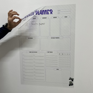 2024 Model-4 Durable Polystyrene Dry Erase <b>Weekly</b> <b>Planner</b> Organizer Reusable <b>Whiteboard</b> for Wood Metal Surfaces Static Product - Product Image 5