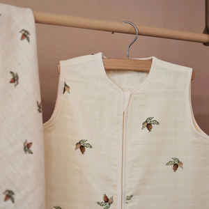 Organic Cotton Muslin Sleep <b>Bag</b> for Newborns 0.5 <b>Tog</b> Sleeveless Eco-Friendly <b>Sleeping</b> Sack Zipper Closure Breathable Custom Made - Product Image 4