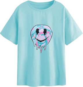 T-Shirt 100% coton de haute qualité 230gsm poids lourd surdimensionné unisexe à manches courtes cou sérigraphie lettre motif - Product Image 2