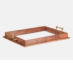 Bandejas para servir cena comida cuadradas de Color dorado de Metal completo de diseño elegante con 46 13,3x10x4,3 pulgadas - Product Image 6