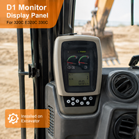 Écran LCD de remplacement pour moniteur d'excavatrice D1 320C E320C 330C, panneau d'affichage du tableau de bord, garantie 1 an