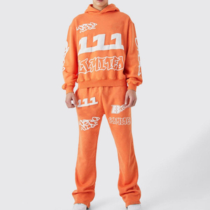 Chándales personalizados al por mayor, conjuntos de ropa deportiva Unisex para hombres y mujeres, pantalones de Jogger con logotipo personalizado y Sudadera con capucha, ropa de gimnasio, conjuntos de chándal Unisex - Product Image 5