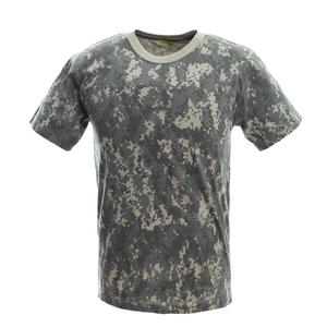 Camo couleur unie hommes coton Jersey T-Shirts à manches courtes hommes respirant séchage rapide extérieur t-shirt Camo randonnée chasse chemises - Product Image 5