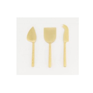 Juego de 3 cuchillos para queso acanalados con esmalte para gran oferta, cuchillos para queso de latón de alta calidad, juego de cubiertos para artículos artesanales - Product Image 1