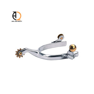 Espuelas de Equitación Occidentales de Acero Inoxidable, Espuelas Decorativas Talladas, Se Venden en Pares - Product Image 1