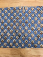 Tissu en coton premium imprimé à la main motif floral bleu, doux, respirant, écologique, séchage rapide, pour sacs, rideaux, confection de vêtements