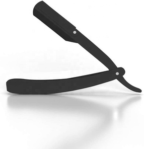 Custom Made <b>Straight</b> Edge Stainless Steel Barber <b>Razors</b> for Men Black Color Barber Use Durable Men's <b>Straight</b> <b>Razor</b> - Product Image 3